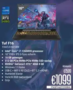 CompuDeals Asus Tuf F16 FX607JV-N3108W aanbieding