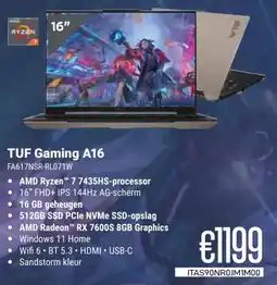 CompuDeals Asus TUF Gaming A16 FA617NSR-RL071W aanbieding