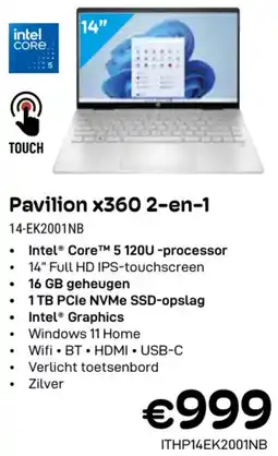 CompuDeals Hp Pavilion x360 2-en-1 14-EK2001NB aanbieding