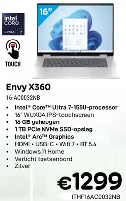 CompuDeals Hp Envy X360 16-AC0032NB aanbieding