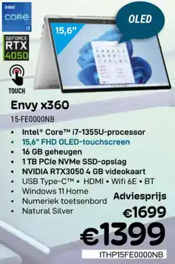 CompuDeals Hp Envy x360 15-FE0000NB aanbieding