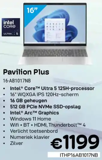 CompuDeals Hp Pavilion Plus 16-AB1017NB aanbieding