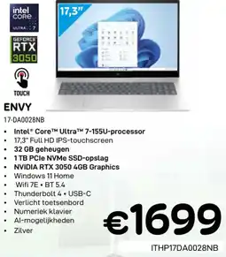 CompuDeals Hp Envy 17-DA0028NB aanbieding