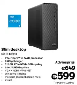 CompuDeals Hp Slim desktop S01-PF4000NB aanbieding