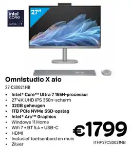 CompuDeals Hp Omnistudio X aio 27-CS0021NB aanbieding