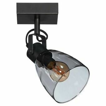 Kwantum Spot Glas 1-lichts Zwart aanbieding