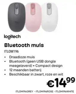 CompuDeals Logitech bluetooth muis ITLOM196 aanbieding