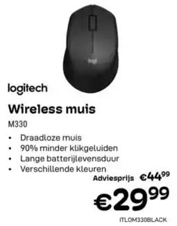 CompuDeals Logitech wireless muis M330 aanbieding