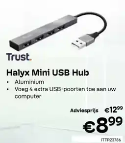 CompuDeals Trust Halyx Mini USB Hub aanbieding