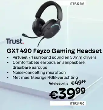 CompuDeals Trust GXT 490 Fayzo Gaming Headset aanbieding