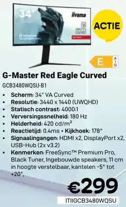 CompuDeals G Master Red Eagle Curved GCB3480WQSU B1 aanbieding