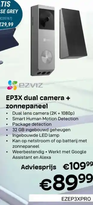 CompuDeals EP3X dual camera + zonnepaneel aanbieding