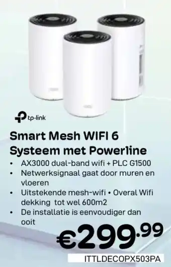 CompuDeals Tp link Smart Mesh WIFI 6 Systeem met Powerline aanbieding