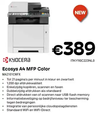 CompuDeals Ecosys A4 MFP Color MA2101CWFX aanbieding