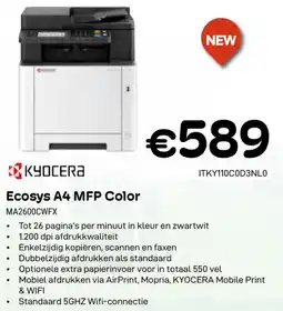 CompuDeals Kyocera Ecosys A4 MFP Color MA2600CWFX aanbieding