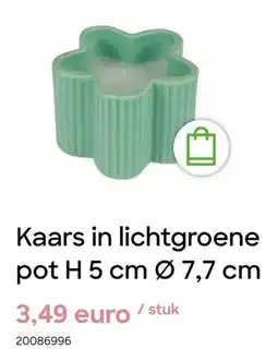 AVA Kaars in lichtgroene pot aanbieding