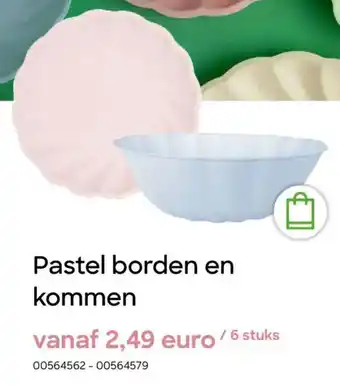 AVA Pastel borden en kommen aanbieding