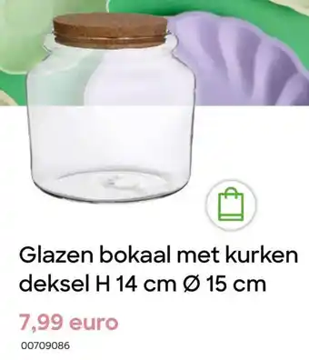 AVA Glazen bokaal met kurken deksel aanbieding