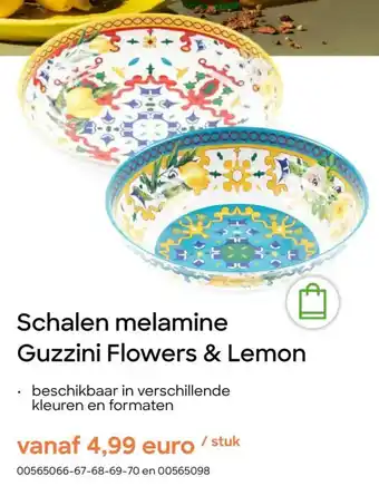 AVA Schalen melamine Guzzini Flowers & Lemon aanbieding