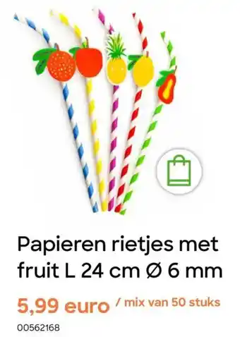 AVA Papieren rietjes met fruit aanbieding