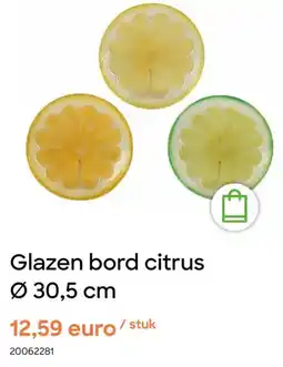 AVA Glazen bord citrus aanbieding