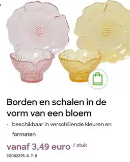 AVA Borden en schalen in de vorm van een bloem aanbieding