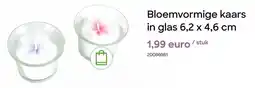 AVA Bloemvormige kaars in glas aanbieding