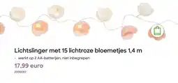 AVA Lichtslinger met 15 lichtroze bloemetjes aanbieding