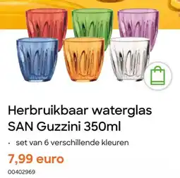 AVA Herbruikbaar waterglas SAN Guzzini aanbieding