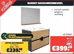 Bouwcenter Frans Vlaeminck Sunset badkamermeubel aanbieding