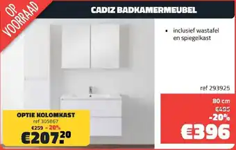 Bouwcenter Frans Vlaeminck Cadiz badkamermeubel aanbieding