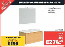 Bouwcenter Frans Vlaeminck Single badkamermeubel eik atlas aanbieding