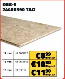 Bouwcenter Frans Vlaeminck OSB 3 2440 x 590 T & G aanbieding