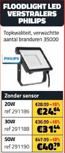 Bouwcenter Frans Vlaeminck Floodlight led verstralers philips Zonder sensor aanbieding