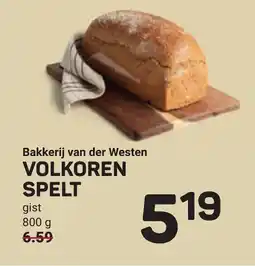 Ekoplaza Bakkerij van der Westen volkoren spelt aanbieding