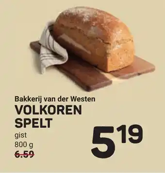 Ekoplaza Bakkerij van der Westen volkoren spelt aanbieding