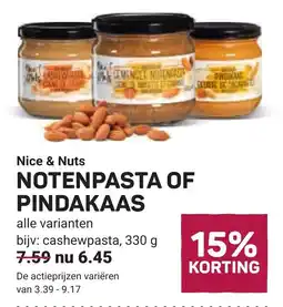 Ekoplaza Nice & nuts notenpasta of pindakaas aanbieding