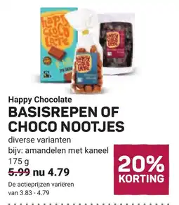 Ekoplaza Happy chocolate basisrepen of choco nootjes aanbieding