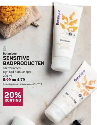 Ekoplaza Botanique sensitive badproducten aanbieding