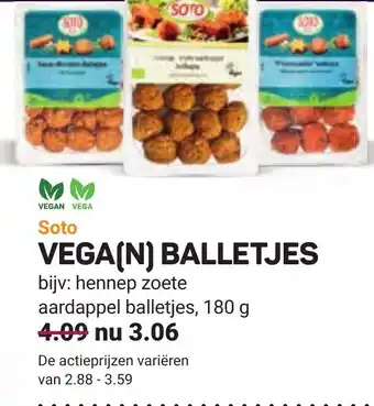 Ekoplaza Soto Vega(n) balletjes aanbieding