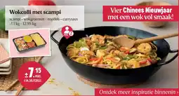 Buurtslagers Wokcolli met scampi aanbieding