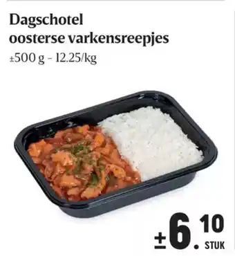 Buurtslagers Dagschotel oosterse varkensreepjes aanbieding