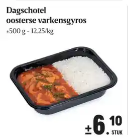 Buurtslagers Dagschotel oosterse varkensgyros aanbieding