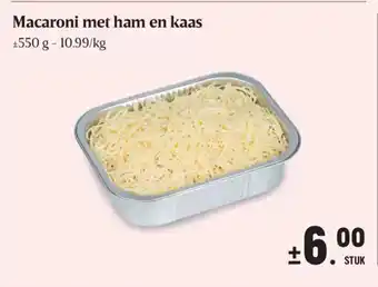 Buurtslagers Macaroni met ham en kaas aanbieding