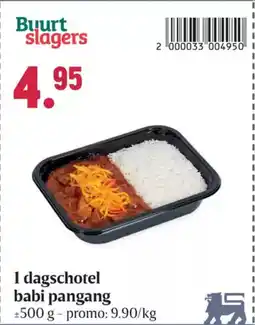 Buurtslagers Buurt slagers 1 dagschotel babi pangang aanbieding