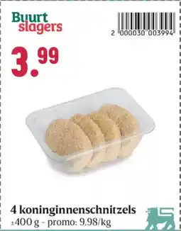 Buurtslagers Buurt slagers 4 koninginnenschnitzels aanbieding