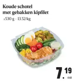 Buurtslagers Koude schotel met gebakken kipfilet aanbieding