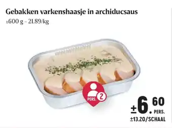 Buurtslagers Gebakken varkenshaasje in archiducsaus aanbieding