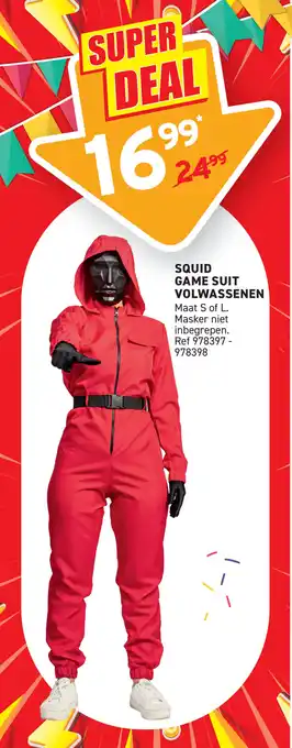 Trafic Squid game suit volwassenen aanbieding