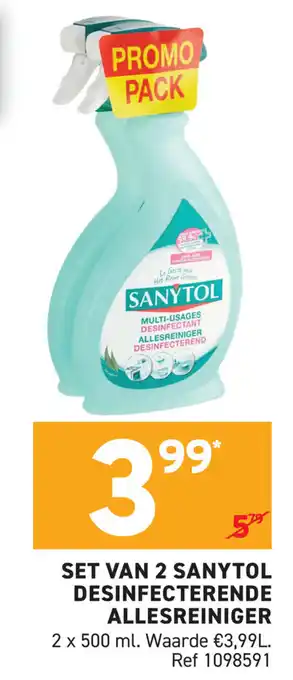 Trafic Set van 2 sanytol desinfecterende allesreiniger aanbieding